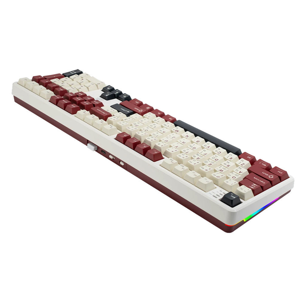 EGA TYPE CMK7 WHITE (red switch) คีย์บอร์ดเกมมิ่ง wireless,สาย Mechanical Full RGB CIY Switch 5 Pin ขนาด100%