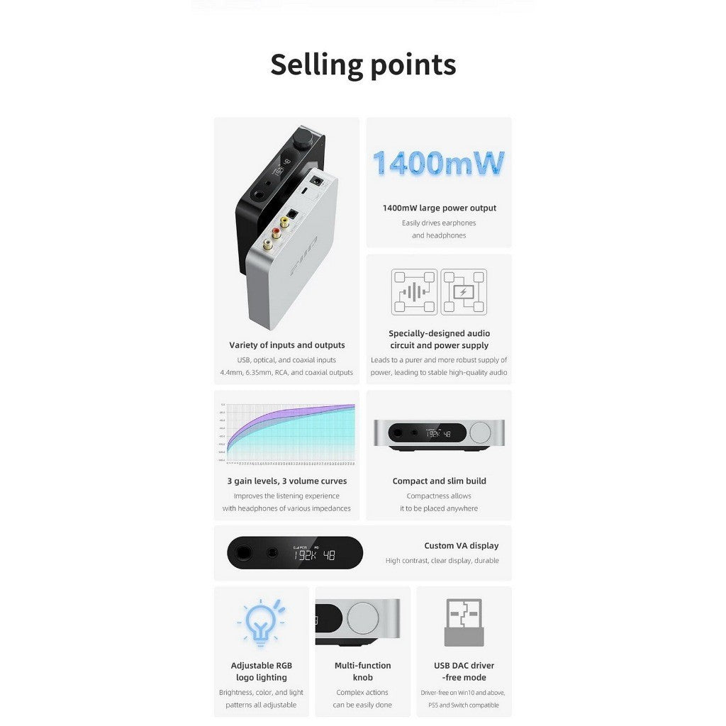 FiiO K11/K11 R2R Desktop DAC and Headphone Amplifier รองรับ Hi-Res รับประกัน 1 ปี