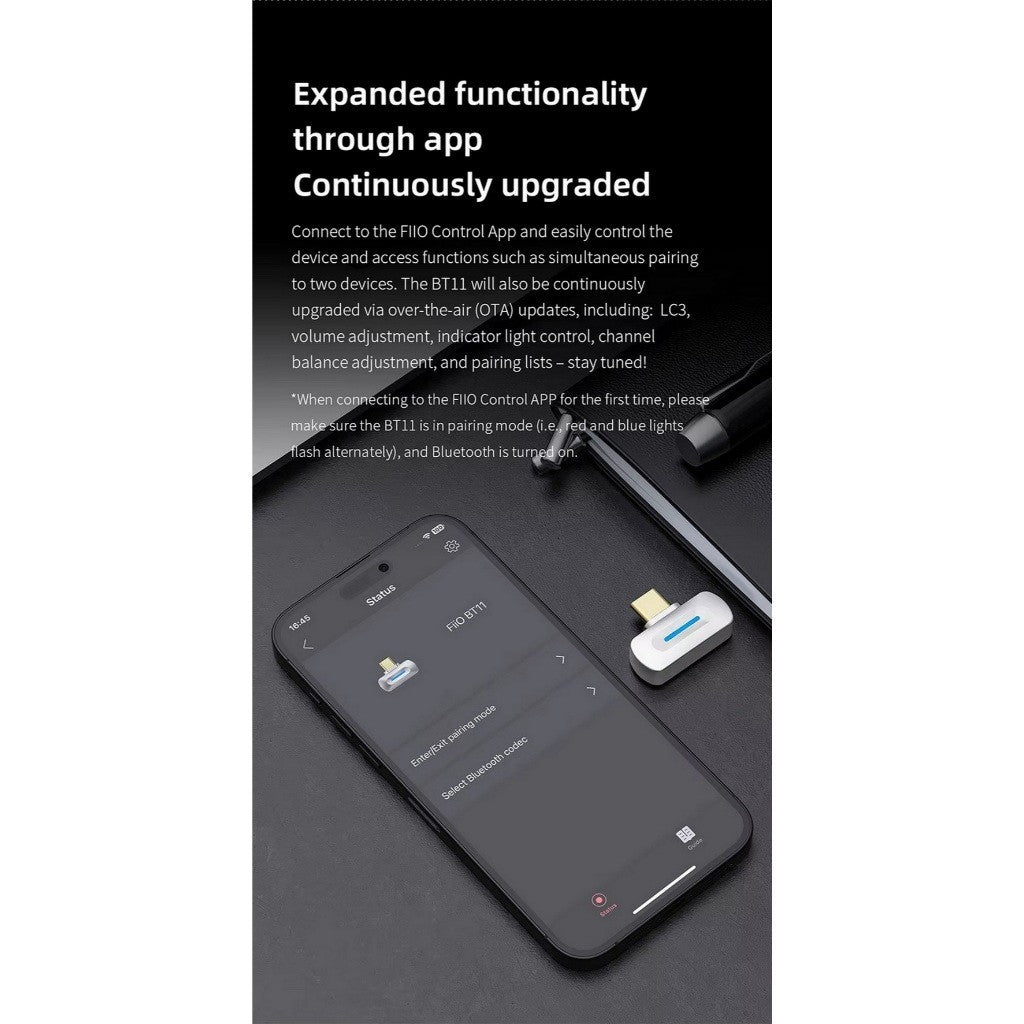 ตัวส่งสัญญาณบลูทูธ FiiO BT11 5.4 ความเร็วสูง ชิป Qualcomm QCC5181 รองรับLDAC ประกัน 1 ปี