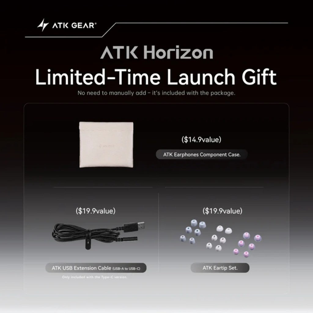 ATK Horizon DSP Gaming In-ear Earphones หูฟังฟังไฮไฟสําหรับเล่นเกมแบบมีสาย รับประกัน 1 ปี