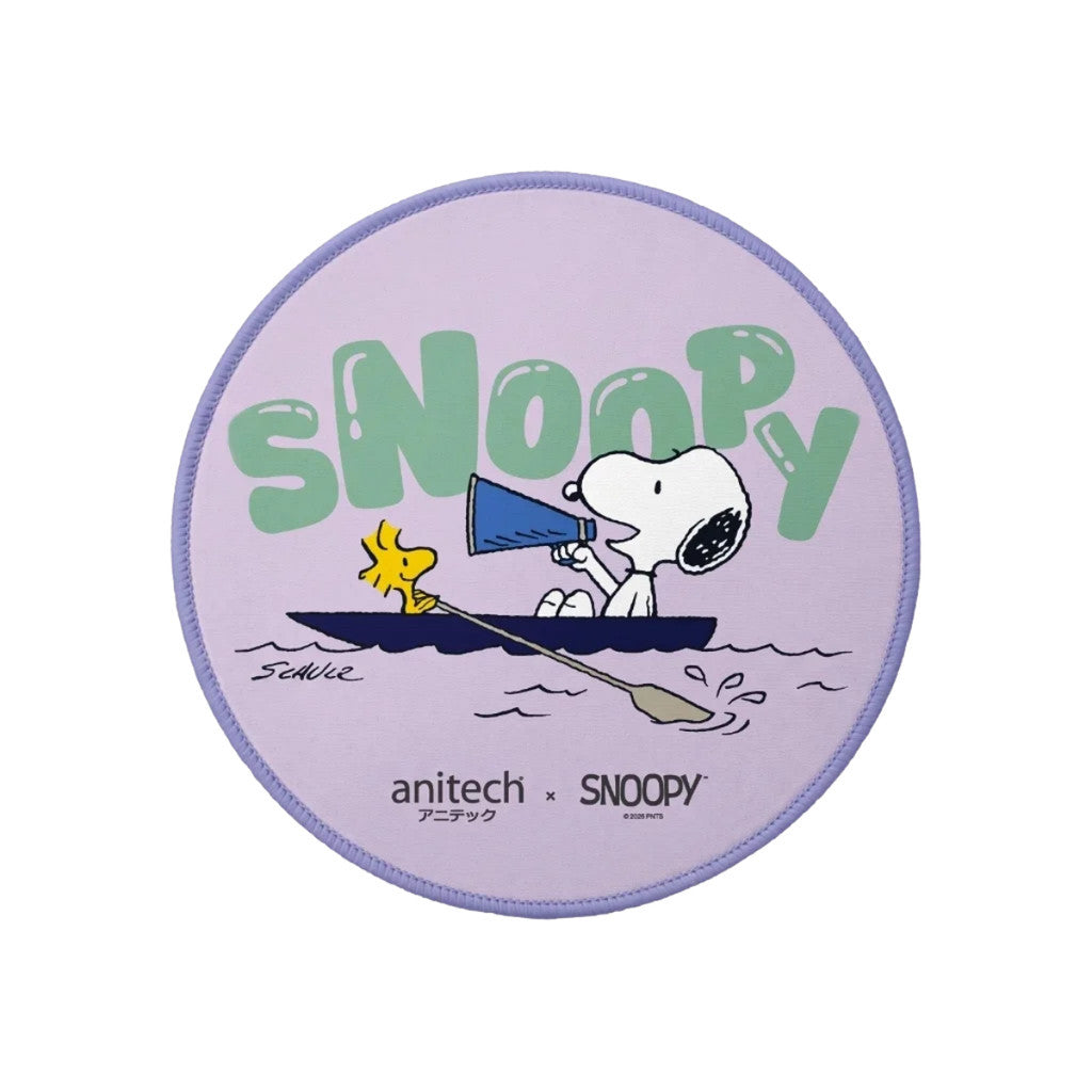 AnitechXSnoopy แผ่นรองเมาส์ SNP-MP016 ฐานเป็นยางกันลื่น ลายสนู้ปปี้ สุดน่ารัก