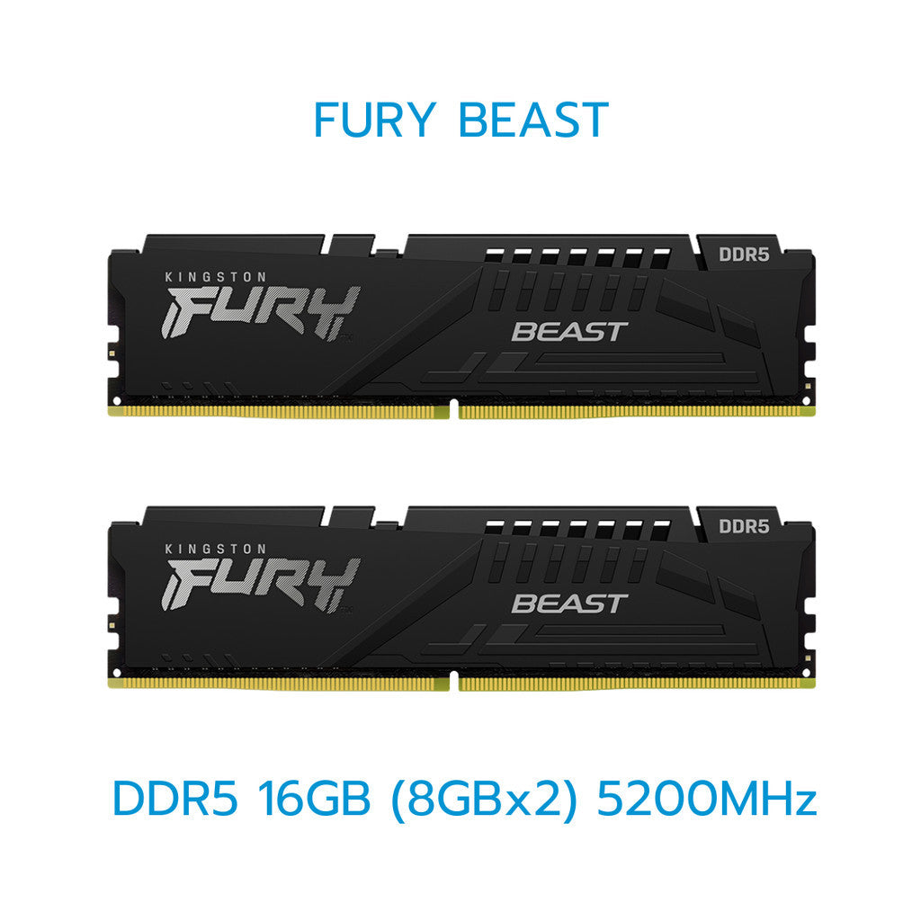 KINGSTON RAM (แรม) FURY BEAST/FURY BEAST(RGB) 16GB-32GB DDR4/DDR5 LIFETIME WARRANTY