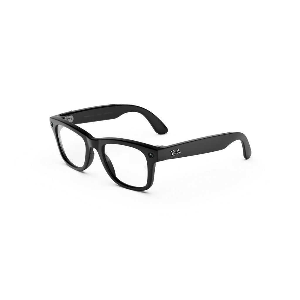 RAY-BAN META AI Glasses (แว่นตาอัจฉริยะ) Wayfarer L (Gen 3) Matte Black Clear WARRANTY 1 YEARS