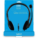 LOGITECH H110/ H111/ H150 ขาว /H150 ฟ้า/ H151/ H340 ชุดหูฟังสเตอริโอพร้อมไมโครโฟนสวมหูหูฟัง