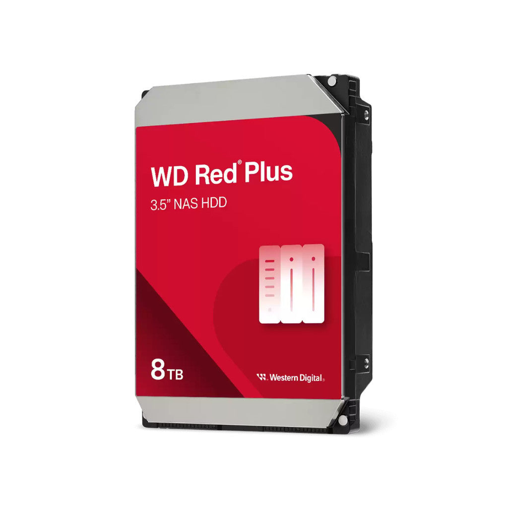 WD HDD (ฮาร์ดดิสก์) RED PLUS 8T SATA 7200RPM (WD80EFPX) WARRANTY 3 YEARS