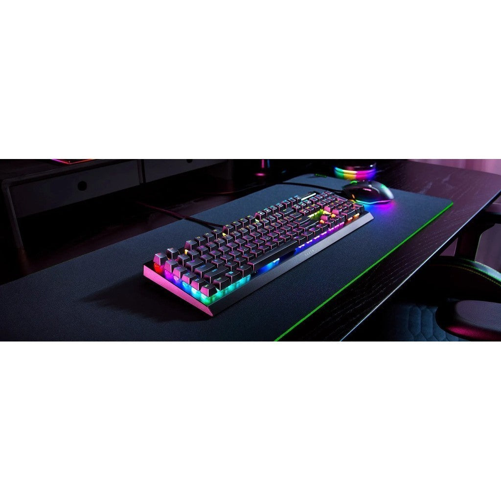 RAZER BLACKWIDOW V4 X MECHANICAL GREEN SWITCH คีย์บอร์ดเกมมิ่ง พร้อมไฟ RGB รับประกัน 2ปี
