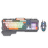 OKER ชุดเซ็ตคีย์บอร์ด&เมาส์เกมมิ่งไฟเรืองแสงง หัวเสียบ USB คีย์บอร์ดคุณภาพสูง