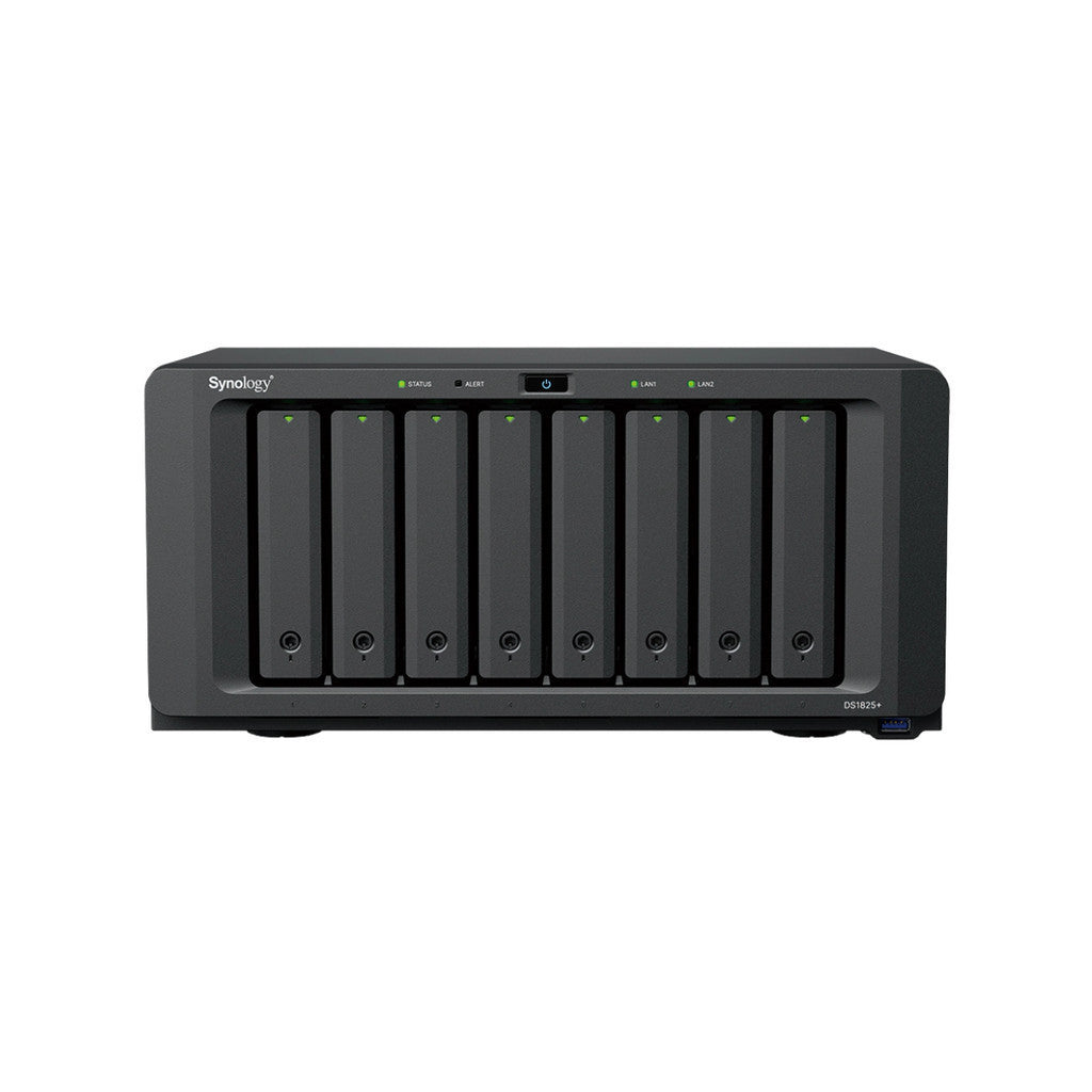 SYNOLOGY DISKSTATION (อุปกรณ์จัดเก็บข้อมูลบนเครือข่าย) DS1825+ 8 Bays AMD Ryzen V1500B WARRANTY 3 Y.
