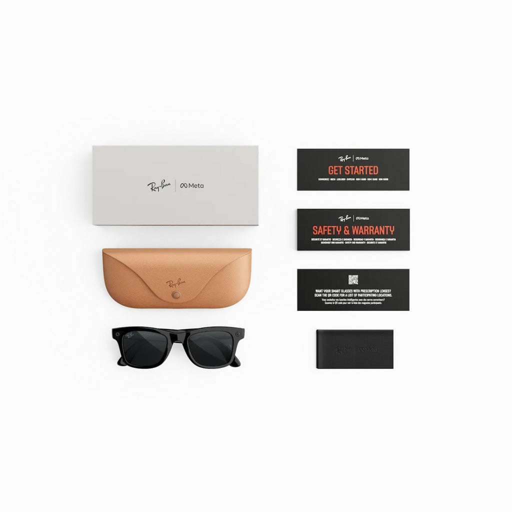 RAY-BAN META AI Glasses (แว่นตาอัจฉริยะ) Wayfarer L (Gen 3) Shiny Black Transitions Grey W. 1 YEARS