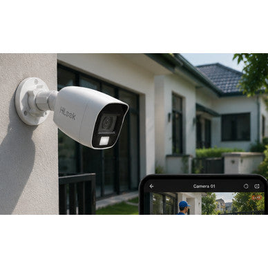 HILOOK THC-B127-LMS กล้องวงจรปิด มีไมค์ในตัว ภาพสี 24 ชม. กันน้ำ IP66 ประกันศูนย์ 3 ปี