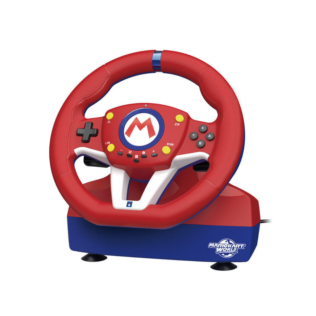 HORI พวงมาลัย อุปกรณ์เสริมเกม MARIO KART RACING WHEEL PRO MINI พื้นผิวกันลื่น แป้นเหยียบ สำหรับแข่งขัน