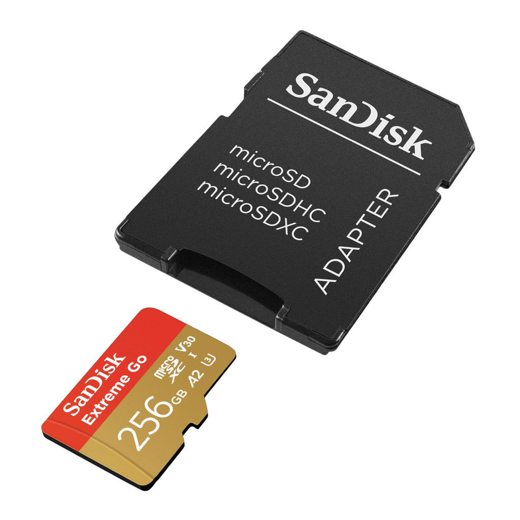 SANDISK MICRO SD (ไมโครเอสดีการ์ด) EXTREME GO 256GB UHS-I (SDSQXGN-256G-GN6MN) LIFETIME WARRANTY