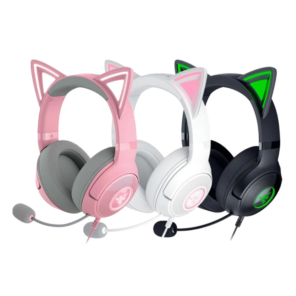 Razer Kraken Kitty V2 - หูฟังเกมมิ่ง แบบมีสาย พร้อมหู Kitty และไฟ RGB Razer Chroma™