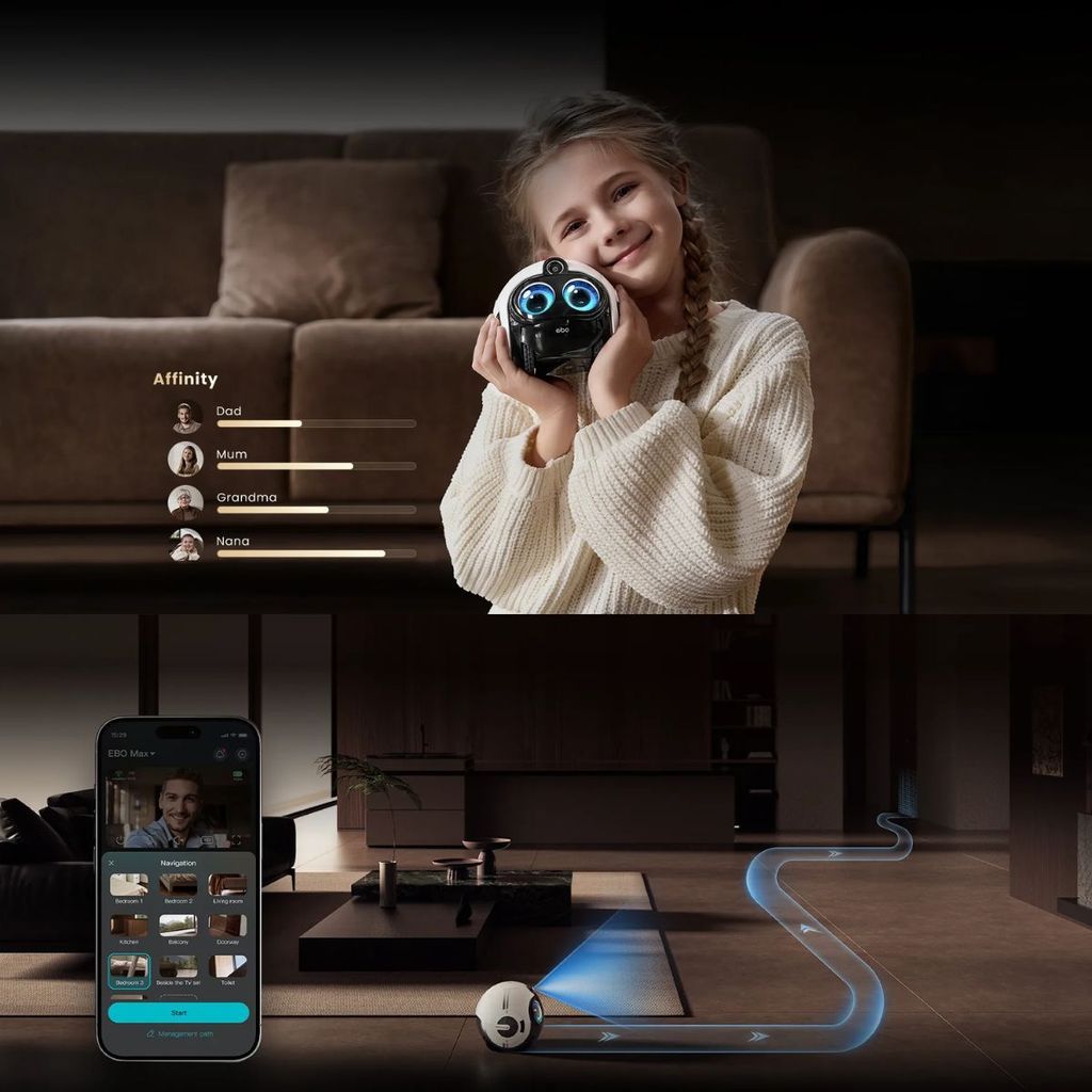Enabot หุ่นยนต์กล้องวงจรปิด EBO MAX กล้องความละเอียด 4K รับประกัน 1 ปี