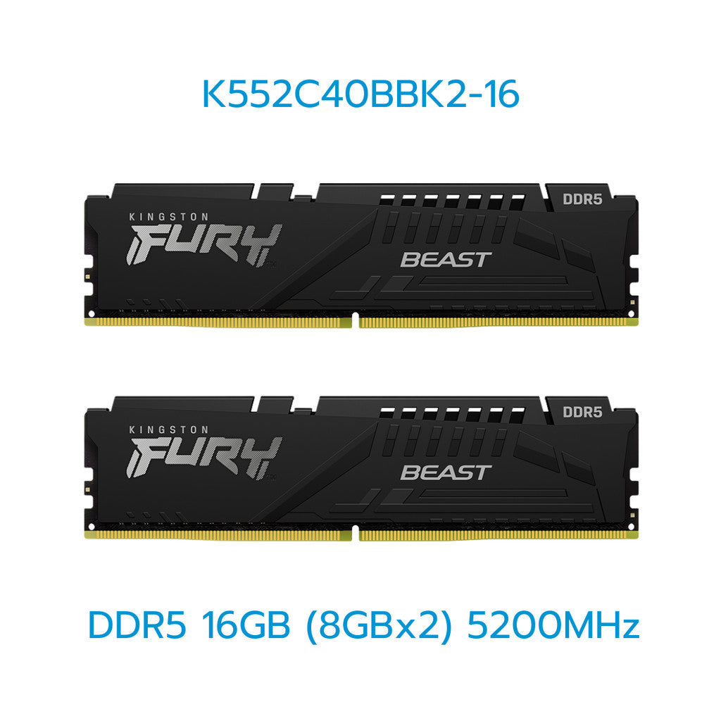KINGSTON RAM (แรม) FURY BEAST/FURY BEAST(RGB) 16GB-32GB DDR4/DDR5 LIFETIME WARRANTY