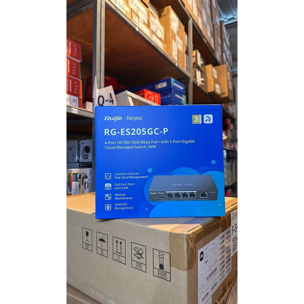 Ruijie Reyee RG-ES205GC-P 5-Port Gigabit Smart Cloud Mananged 4 Port POE 54W รับประกันศูนย์ไทย 3 ปี