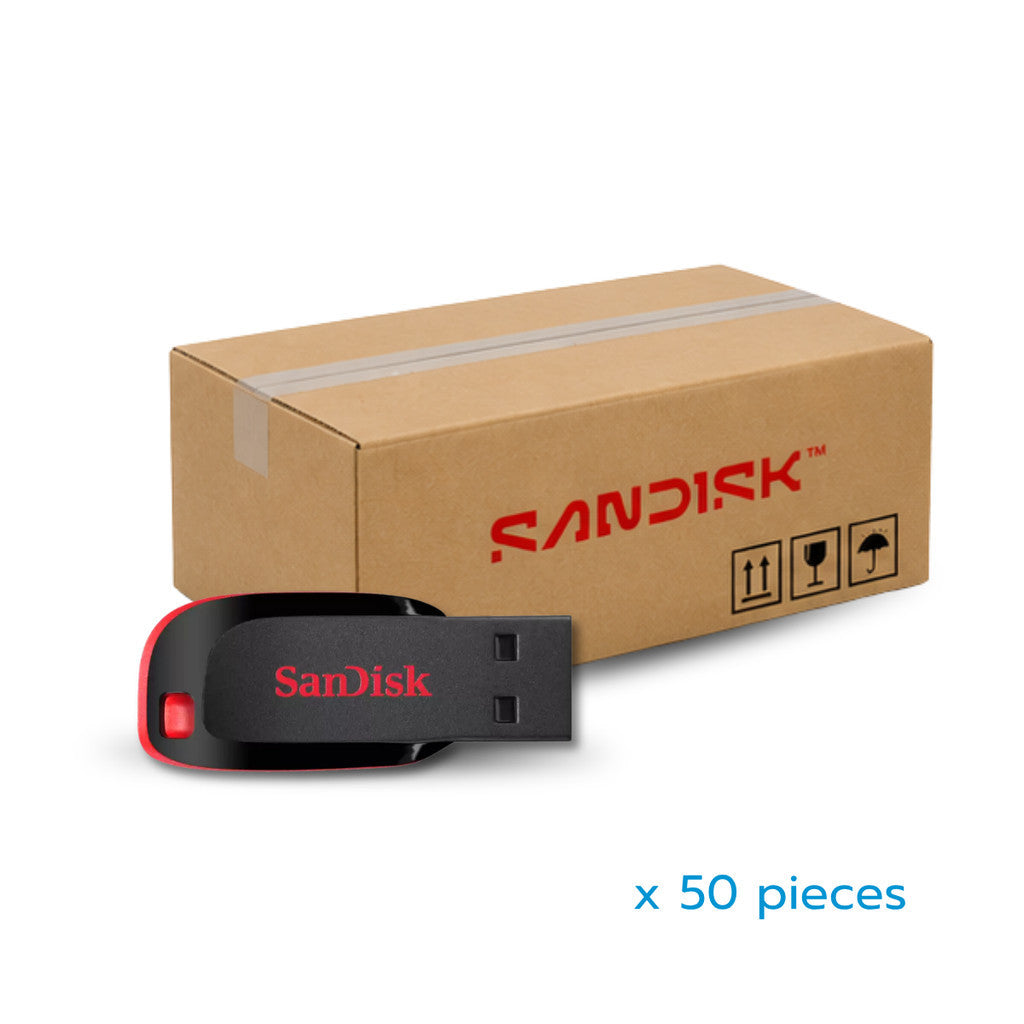 SANDISK FLASH DRIVE (แฟลชไดรฟ์) CRUZER BLADE 32GB BIG PACKS 50-250pcs WARRANTY 5 YEARS
