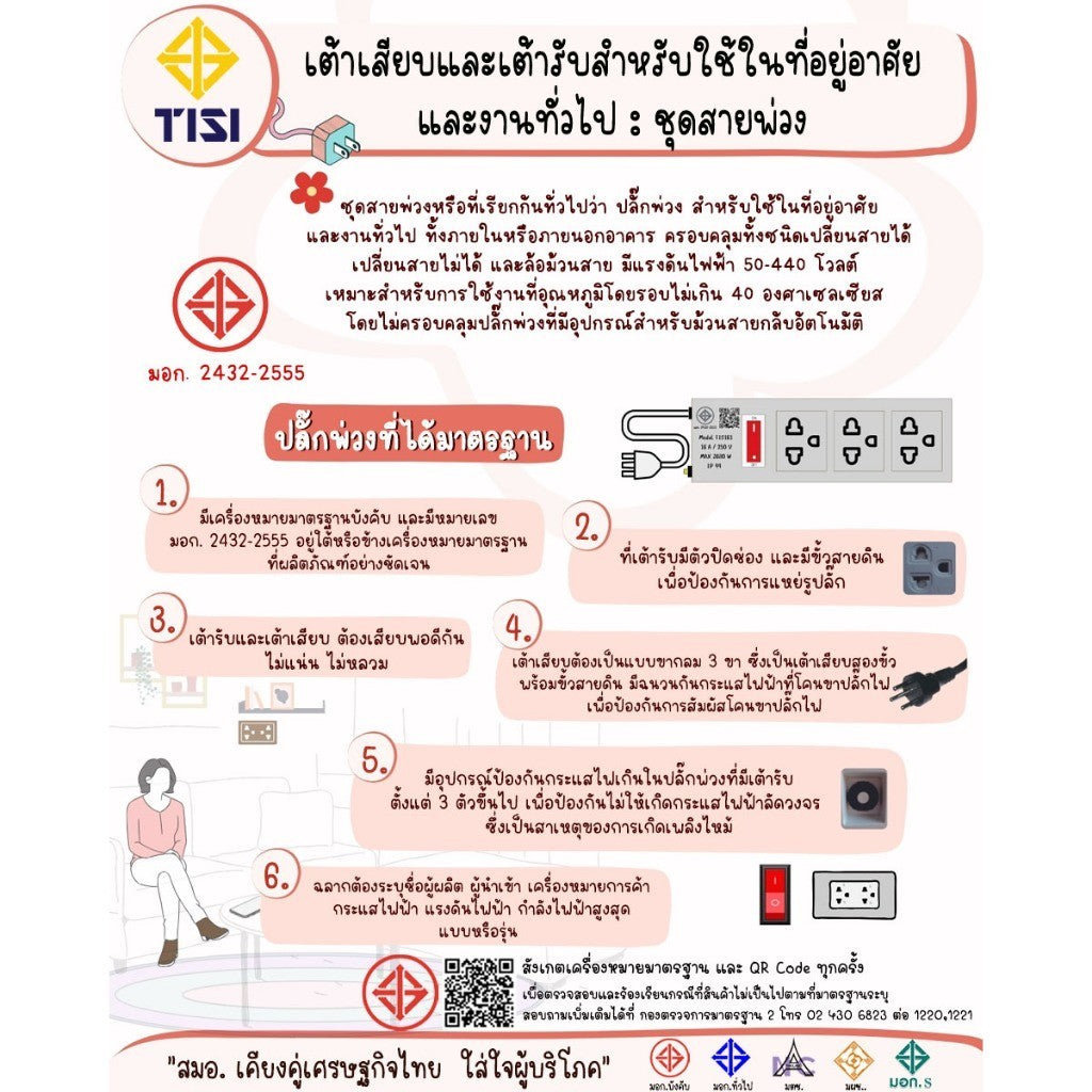 LUMIRA LS-703 ปลั๊กไฟ 3 เต้ารับ สวิตช์รวม มีม่านนิรภัย มีมอก. สายยาว 3-5M รับประกัน 3ปี