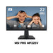 MSI MONITOR (จอมอนิเตอร์) PRO MP223 E2 / MP225 / MP225V / MP225 E12VL 22'' รับประกัน 3 ปี