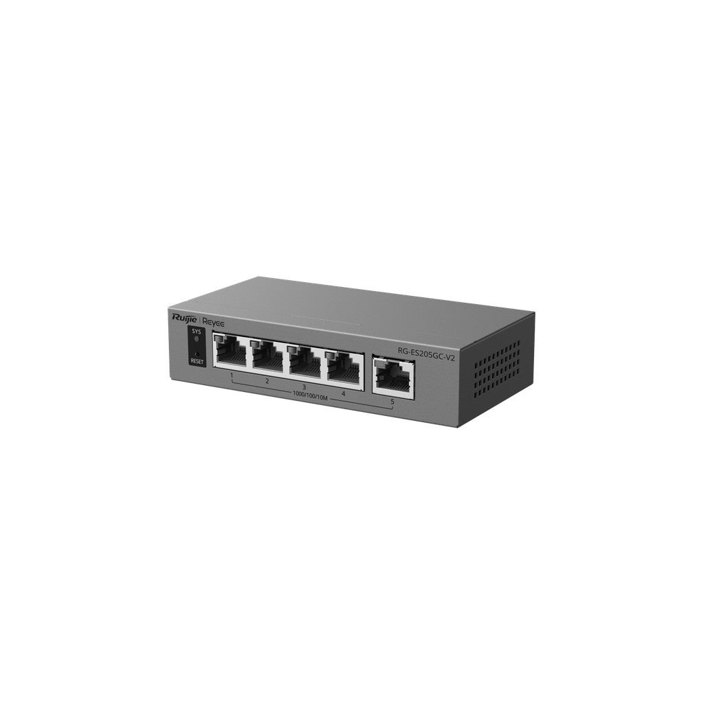 Ruijie RG-ES208GC-V2 / RG-ES205GC-V2 สวิตซ์ Non - PoE ความเร็วระดับกิกะบิตจัดการผ่านคลาวด์อัจฉริยะ