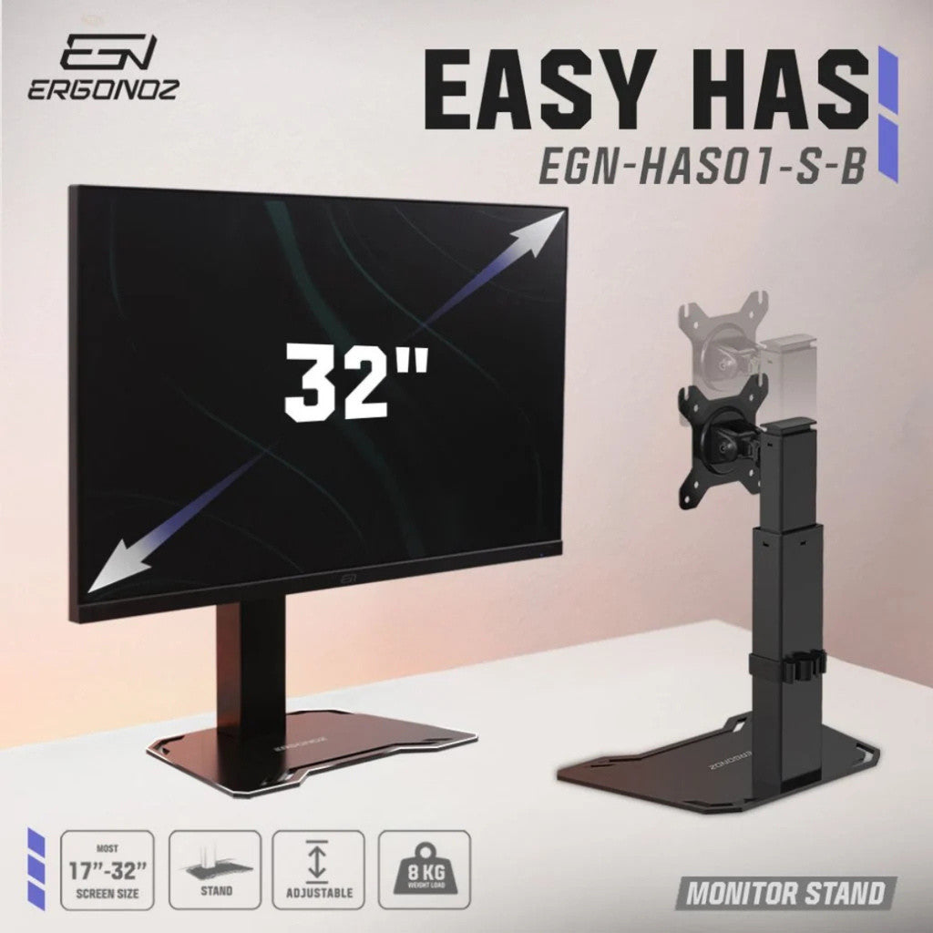 ERGONOZ Monitor Arm แขนจับจอ รุ่น EASY HAS EGN-HAS01-S-B สำหรับจอ 17-32