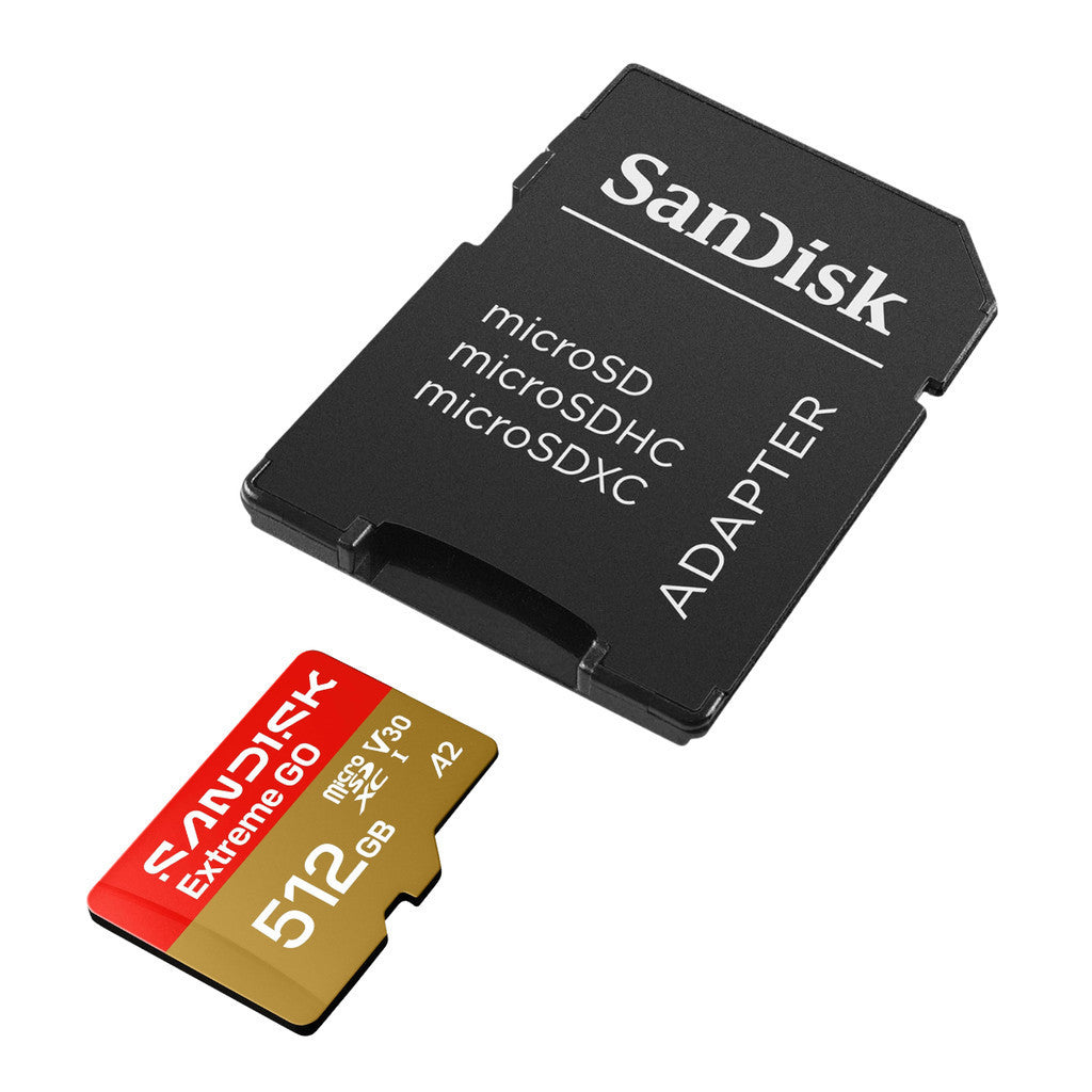 SANDISK MICRO SD (ไมโครเอสดีการ์ด) EXTREME GO 512GB UHS-I (SDSQXGN-512G-GN6MN) LIFETIME WARRANTY