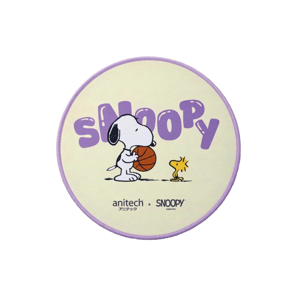 AnitechXSnoopy แผ่นรองเมาส์ SNP-MP016 ฐานเป็นยางกันลื่น ลายสนู้ปปี้ สุดน่ารัก