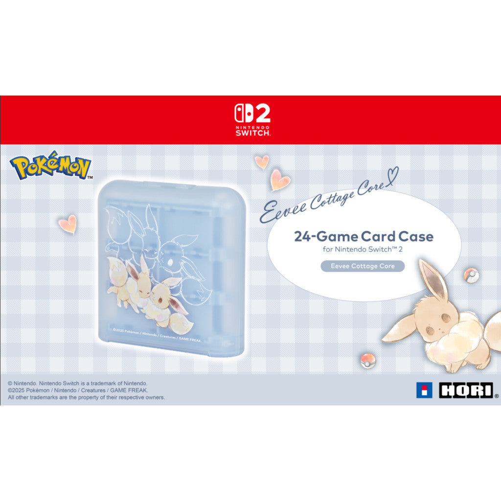 HORI CASE เคส [EEVEE] Game Card Case 24 for Nintendo Switch™ 2 ตลับเก็บเกม ขนาดกะทัดรัด ดีไซน์พาสเทลลาย Eevee
