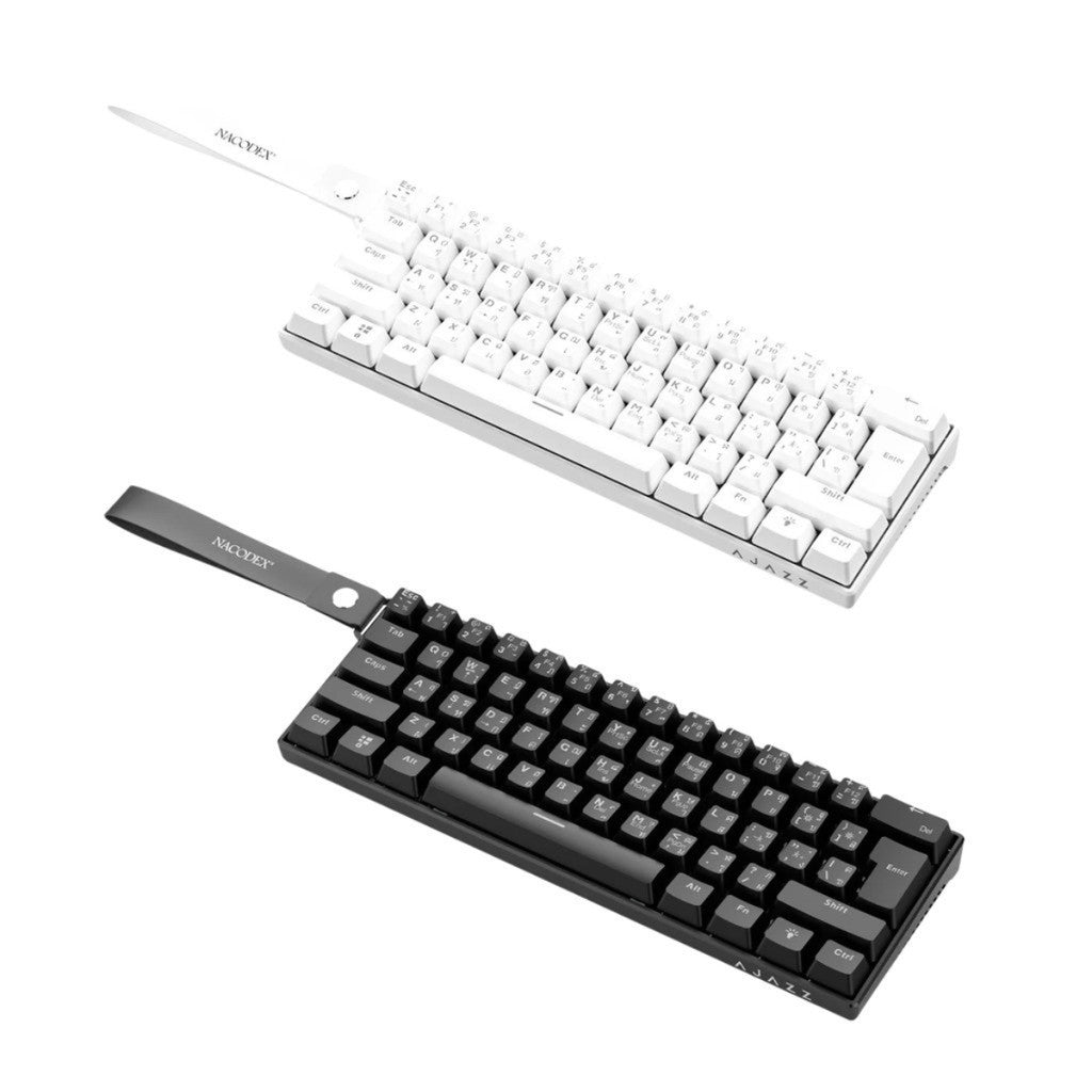 Ajazz NK61 Wired RGB 61 Key Gaming Keyboard Red Switch คีย์บอร์ดเกมมิ่ง ไฟ RGB 11 แบบ รับประกัน 1 ปี