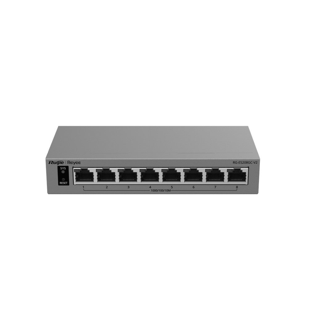 Ruijie RG-ES208GC-V2 / RG-ES205GC-V2 สวิตซ์ Non - PoE ความเร็วระดับกิกะบิตจัดการผ่านคลาวด์อัจฉริยะ