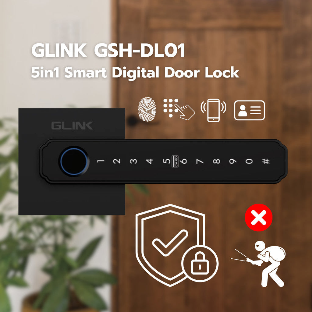 Glink GSH-DL01 5in1 Smart Digital Door Lock กลอนประตูดิจิตอล