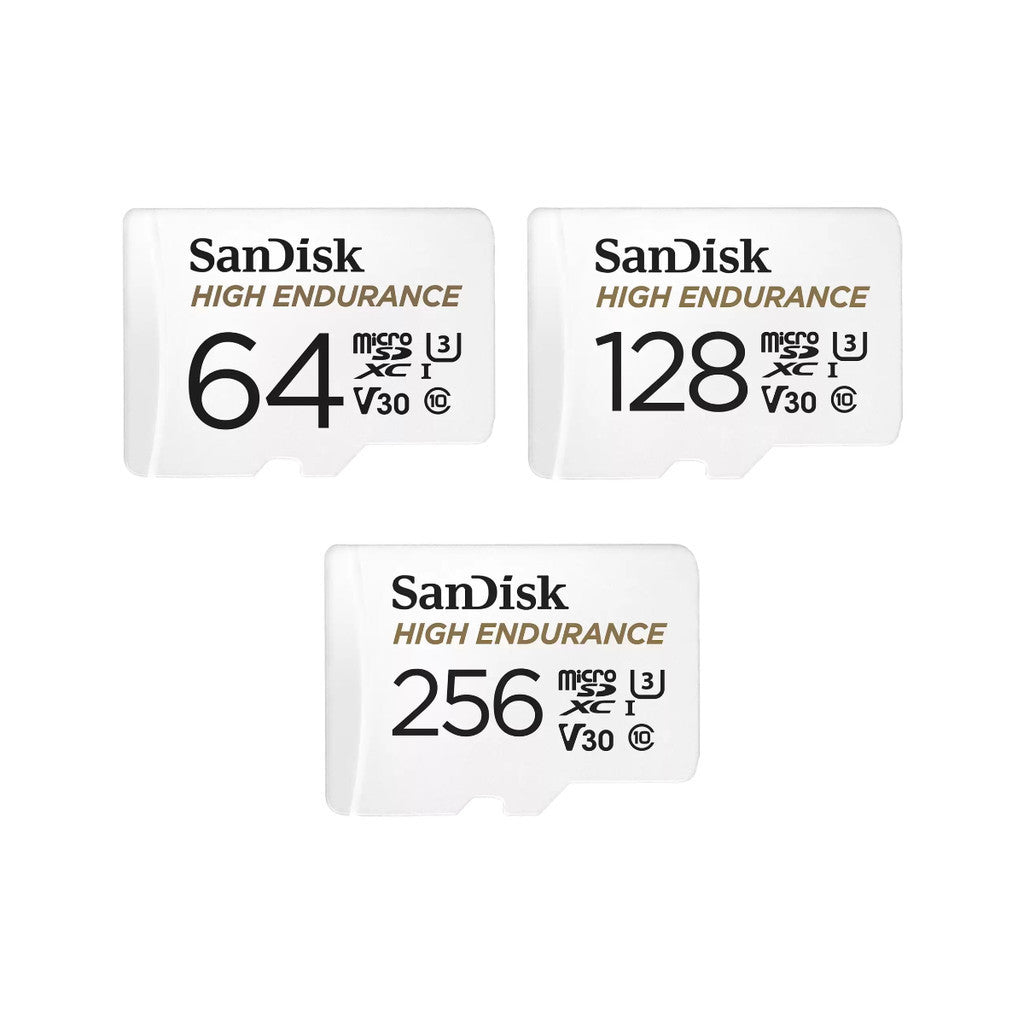 SANDISK MICRO SD (ไมโครเอสดีการ์ด) HIGH ENDURANCE 64GB-256GB WARRANTY 2 YEARS