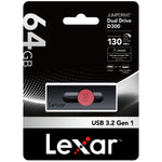 Flash Drive แฟลชไดร์ฟทูอินวัน Lexar D300 USB 3.2 TYPE-A/C รับประกัน 5 ปี