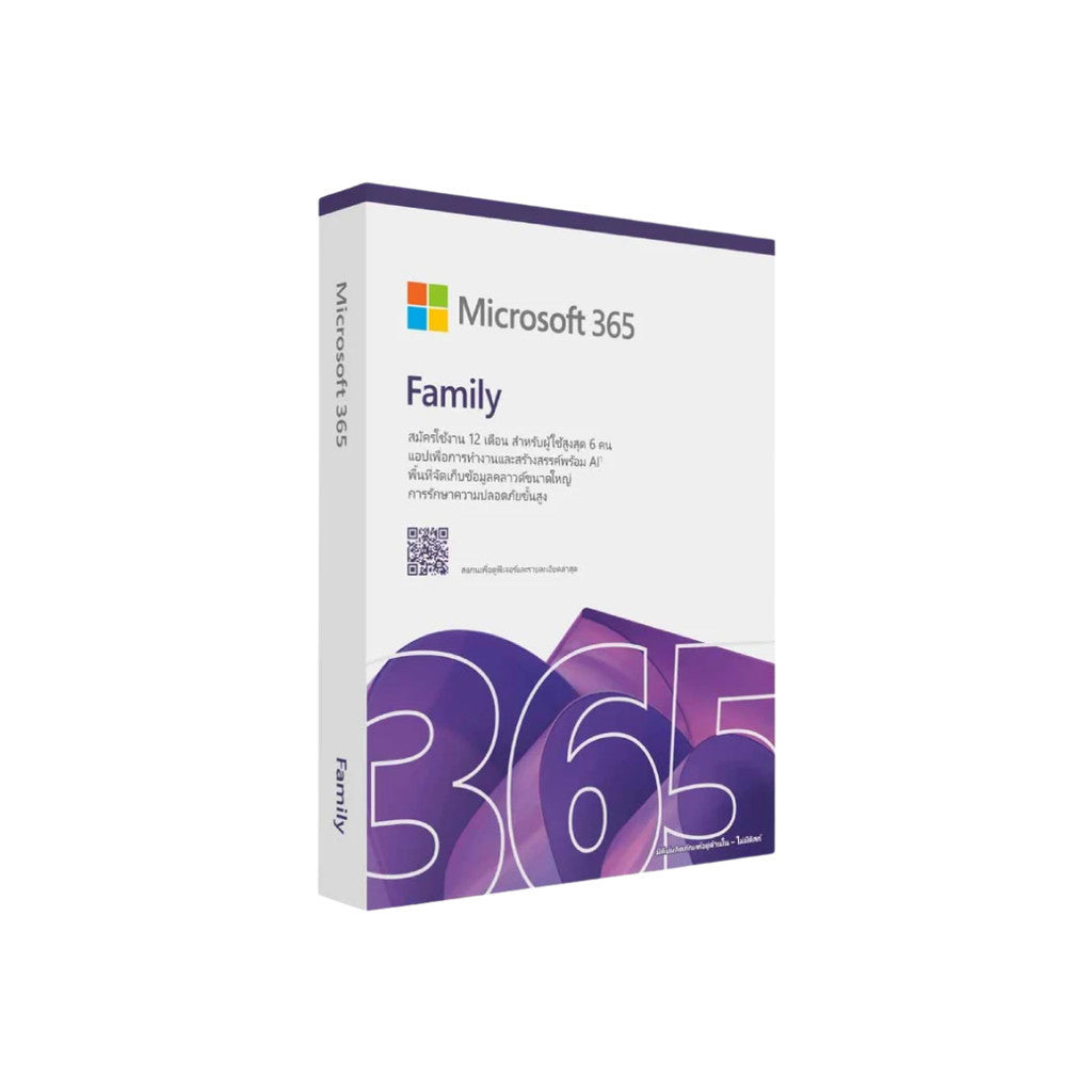 MICROSOFT OFFICE 365 (ระบบปฏิบัติการ) MICROSOFT 365 FAMILY ENG 1YEAR APAC (EP2-36878) W. 7 DAYS