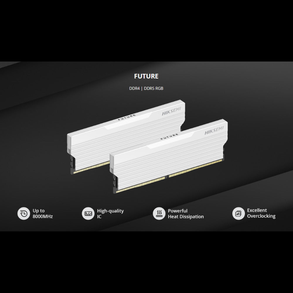 HIKSEMI RAM (แรม) 16GB(8GBx2) DDR4 3200MHz (WHITE) (HSC416U32F3 8G×2) LIFETIME WARRANTY