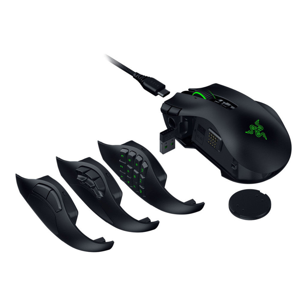 RAZER NAGA V3 PRO - BLACK WIRELESS MOUSE (เมาส์ไร้สาย)