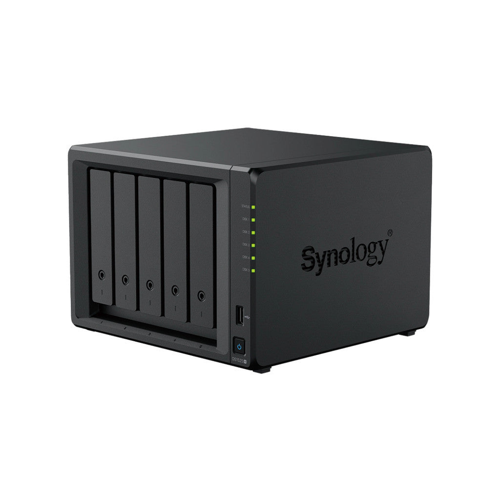 SYNOLOGY DISKSTATION (อุปกรณ์จัดเก็บข้อมูลบนเครือข่าย) DS1525+ 5 BAY AMD Ryzen V1500B WARRANTY 3 Y.