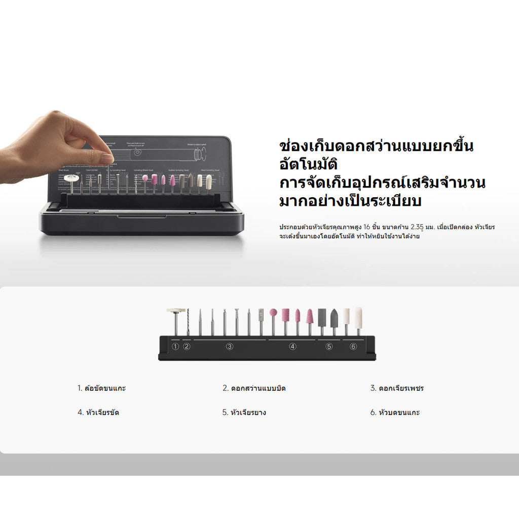 Xiaomi Mijia Rotary Tool Kit ไขควงไฟฟ้า งานฝีมือ แบตเตอรี่ลิเธียมหรือแบบเสียบปลั๊ก  | ความเร็วรอบสูง 22,000 rpm