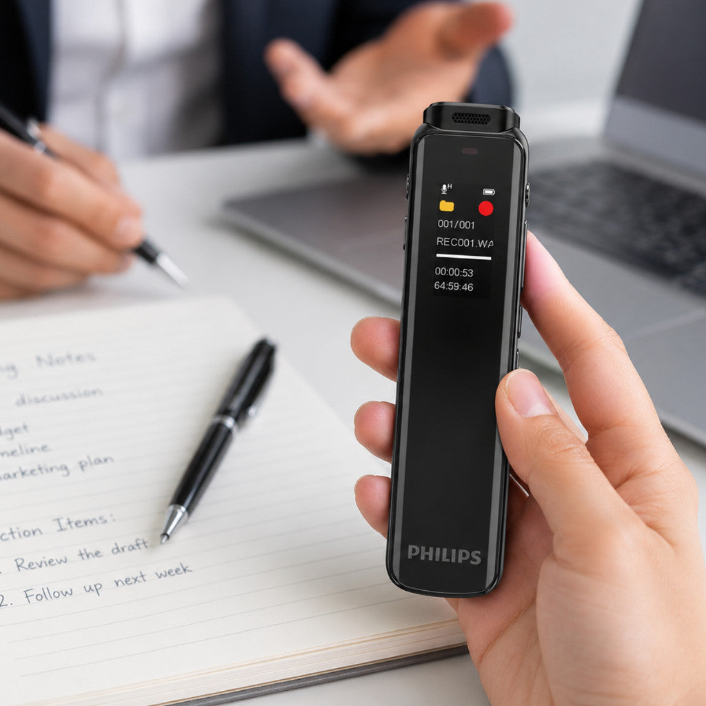 PHILIPS VOICE RECORDER (เครื่องบันทึกเสียง) VTR5010 16GB-32GB WARRANTY 1 YEAR