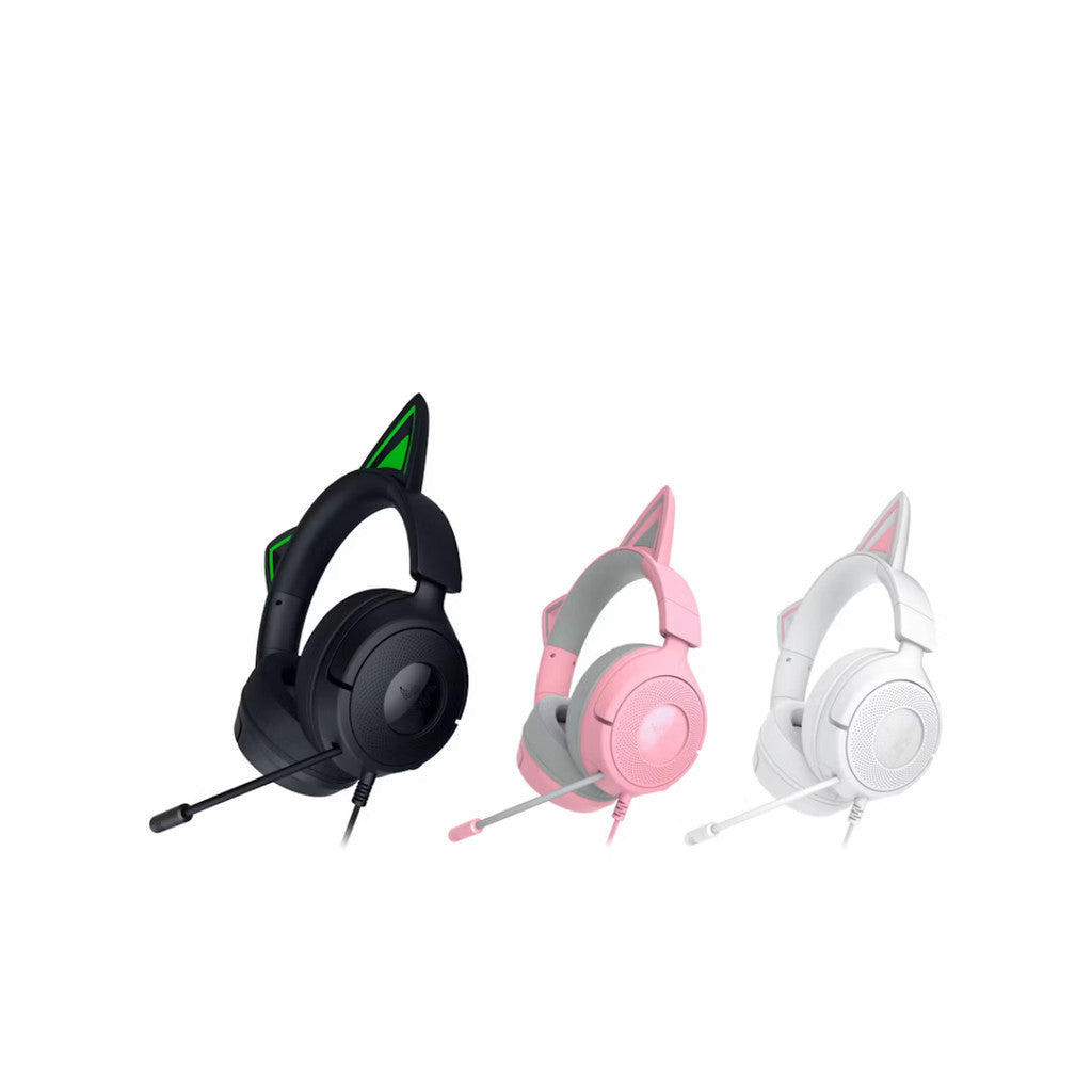 Razer Kraken Kitty V3 X - หูฟังเกมมิ่ง แบบมีสาย พร้อมหู Kitty to express your style