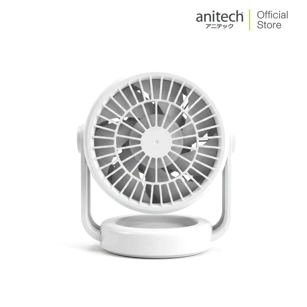 Anitech พัดลมพกพา 5 นิ้ว รุ่น SMF05 แบต 3600mAh ปรับลม 5 ระดับ ก้ม-เงยได้ 90°