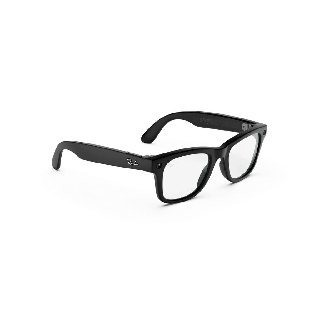 RAY-BAN META AI Glasses (แว่นตาอัจฉริยะ) Wayfarer L (Gen 3) Matte Black Clear WARRANTY 1 YEARS
