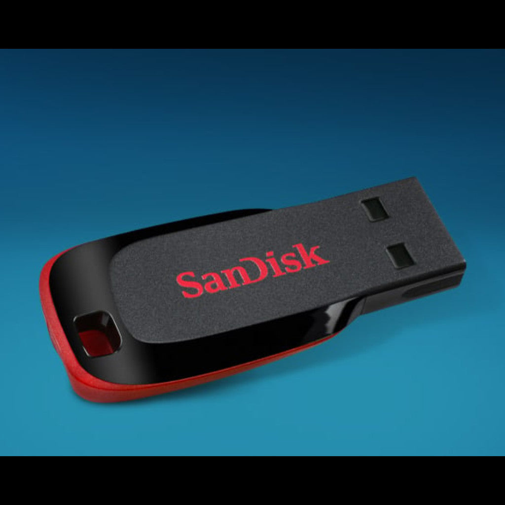 SANDISK FLASH DRIVE (แฟลชไดรฟ์) CRUZER BLADE 64GB USB 2.0 (SDCZ50-064G-B35) WARRANTY 2 YEARS
