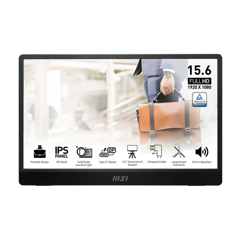 MSI Portable Monitors จอคอมพิวเตอร์แบบพกพา PRO MP161 E2U 15.6นิ้ว รับประกัน 3 ปี