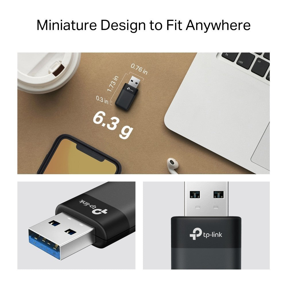 TP-Link Archer TX50U ตัวรับสัญญาณ Wi-Fi 6 AX3000 USB 3.0 อะแดปเตอร์ไวไฟคอมพิวเตอร์ เสียบแล้วใช้ได้เลย ประกันศูนย์