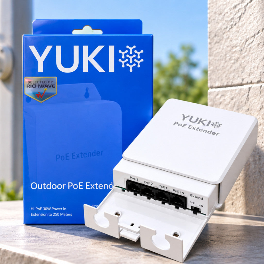 YUKI YK-OPE-31 Outdoor PoE Extender ตัวขยายสัญญาณ LAN พร้อมไฟ PoE สำหรับใช้ภายนอกอาคาร