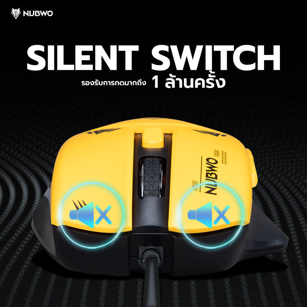 NUBWO NM107M Macro Gaming Mouse สินค้ารับประกัน 1 ปี