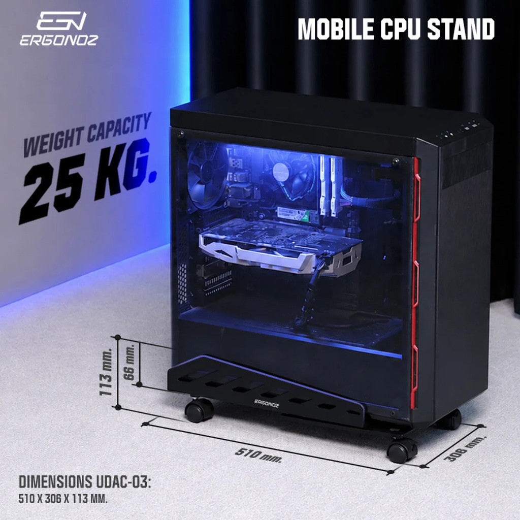 ERGONOZ Mobile Gaming CPU Stand EGN-UDAC-03-B แท่นวางซีพียู รับประกัน 1 ปี