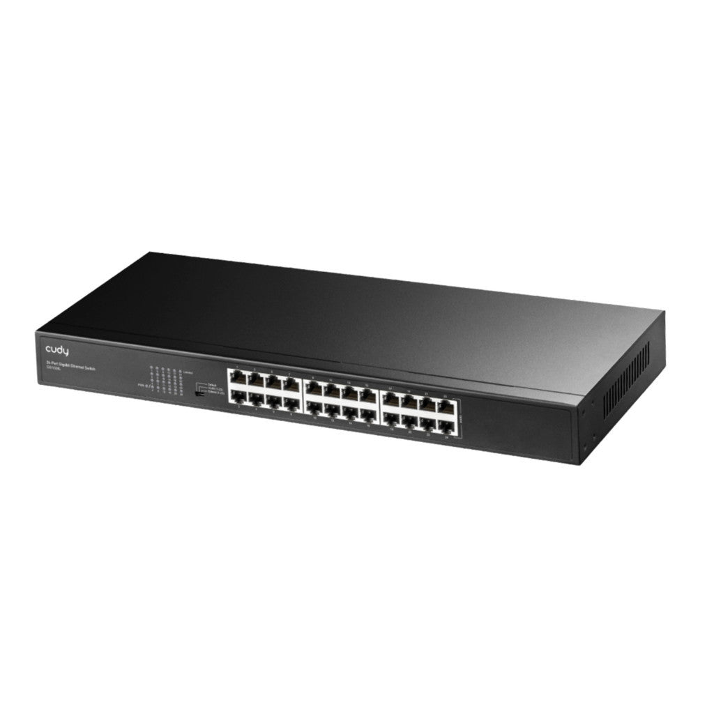 CUDY GS1024L 24-Port Gigabit Metal Switch ตัวเครื่องโลหะ พร้อมชุดติดตั้งแร็ก