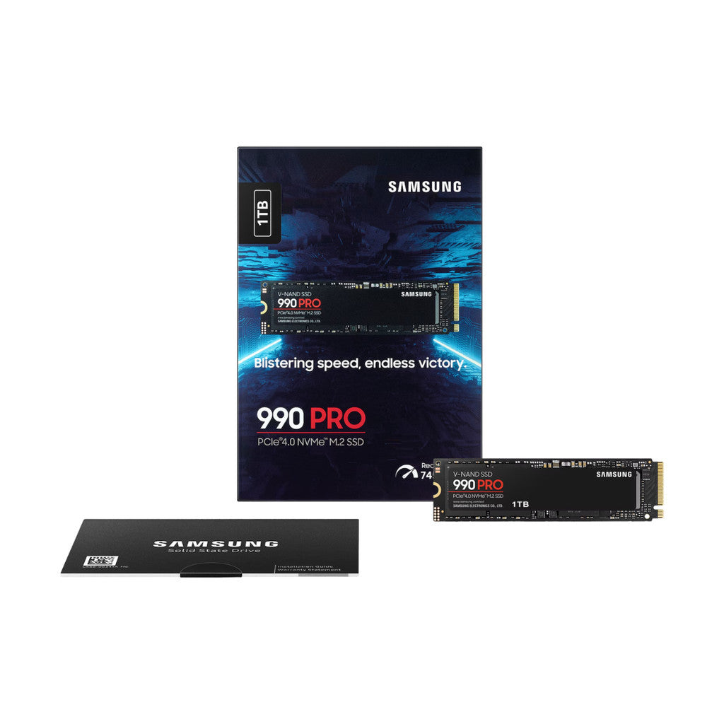 SAMSUNG SSD (เอสเอสดี) 990 PRO 1TB PCIe Gen 4.0 x4, NVMe 2.0 (MZ-V9P1T0BW) WARRANTY 5 YEARS